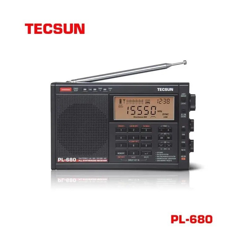 70T Original Tecsun PL 680 Radio FM Digital Tuning Full Band FM MW SBB PLL SYNTHESIZED Stereo