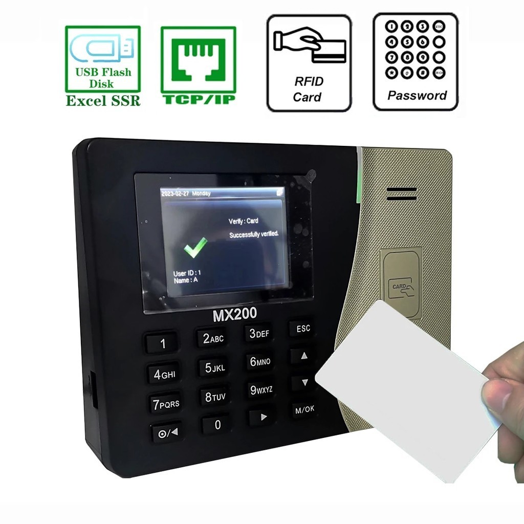 Zktime 5 0 tcp ip rfid 125khz card attendance system ssr proximity card