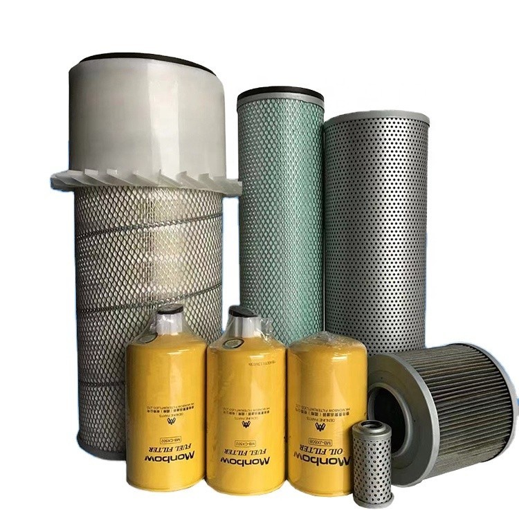 Excavator oil diesel grid air filter hydraulic oil filter filter ...