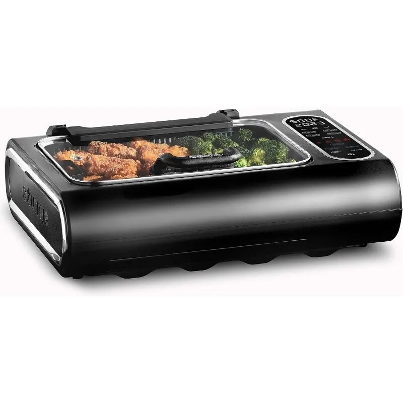 ☯Gourmia Smokeless Indoor Grill & Air Fryer raclette grill with Smoke