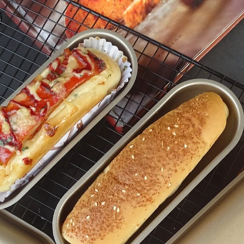Carbon Steel Toast Bread Bun Pans 7inch Hot Dog Bread Pan Mold Tool ...