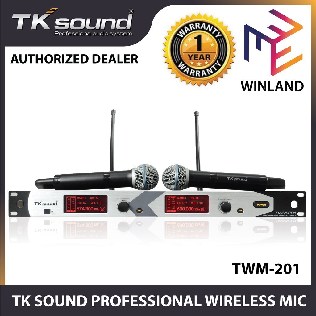 TK Sound Original Professional UHF Wireless Microphone Mic TWM-201 ...