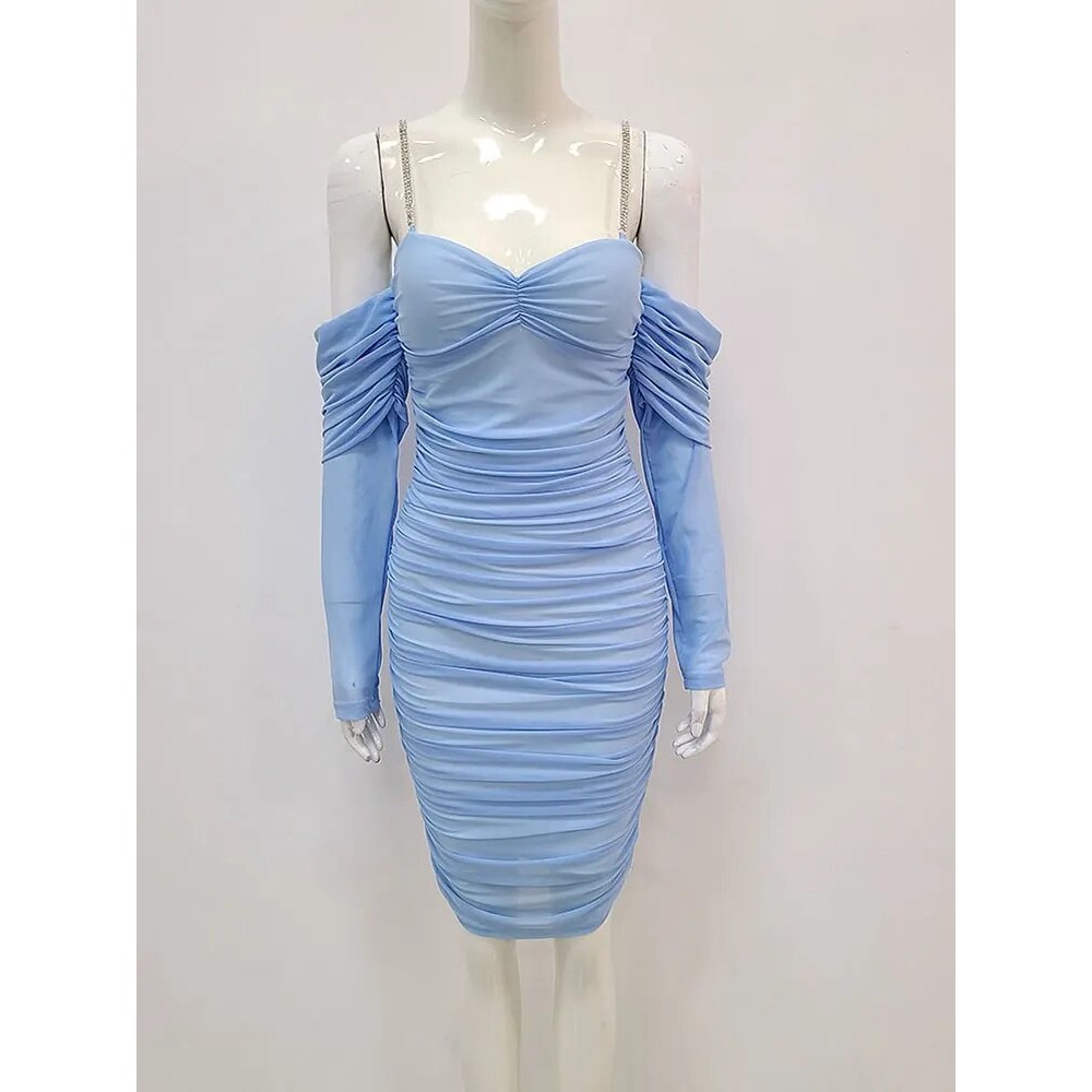 10K Sexy Women s Summer Dresses 2022 New Diamond Set Shoulder Strap
