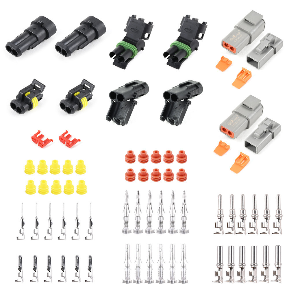 2-Way Mated Deutsch DTP Connector Kit, DTP04-2P And DTP06-2S (14-12 AW – KSV Looms
