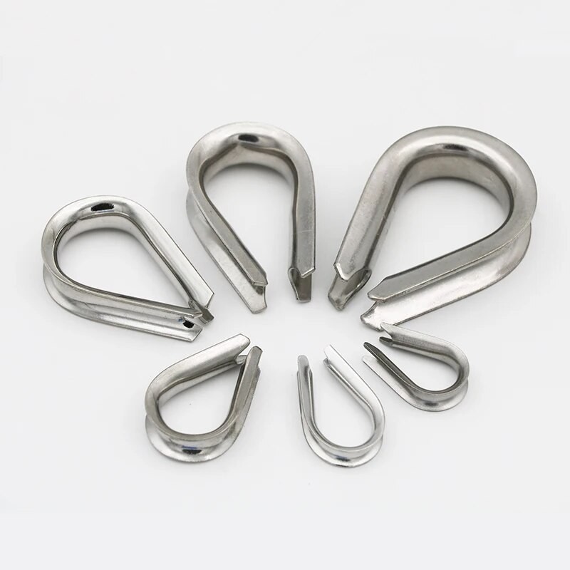 SGYM 2mm 3mm 4mm 5mm 6mm 8mm 10mm Wire Rope Thimble 304 Stainless Steel ...
