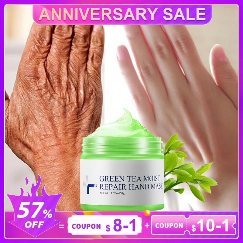 Green Tea Lock Water Repair Hand Mask Nourish Moisturizing Whitening ...