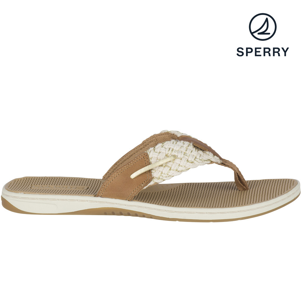 Women's Greenport Thong in Red & Navy Whales by Sperry