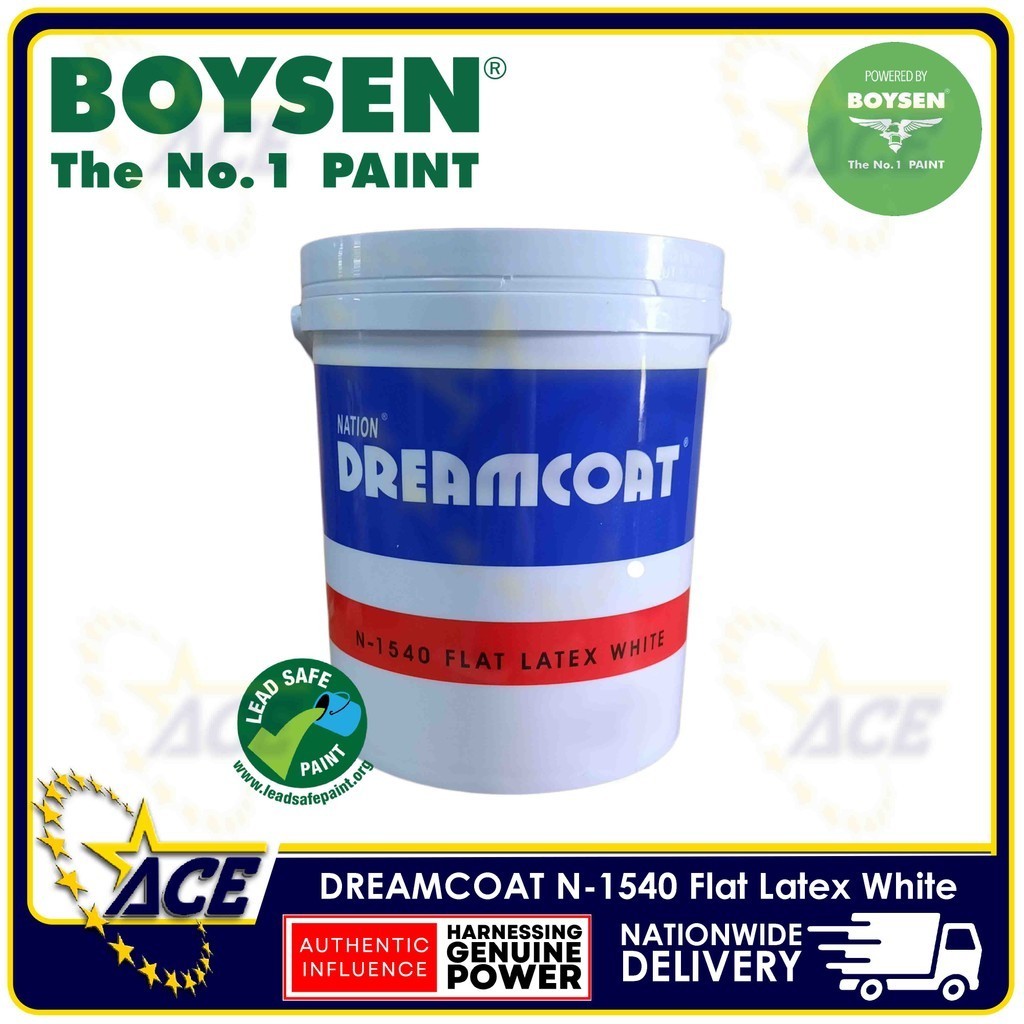 Nation DREAMCOAT N-1540 FLAT LATEX PAINT WHITE 4L | Shopee Philippines