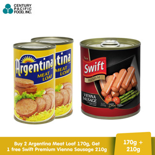 Buy 2 Argentina Meat Loaf 170g, Get 1 Free Swift Premium Vienna Sausage 