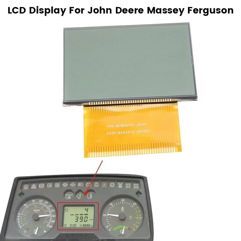 LCD Display For John Deere Massey Ferguson Tractors Instrument Cluster ...