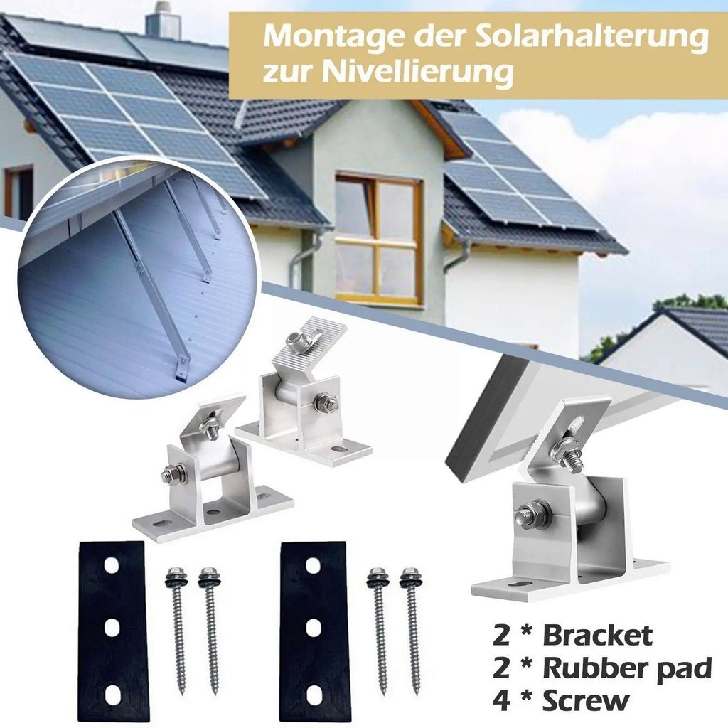 Adjustable Solar Installation Support Solar Module Alloy Holder Bracket ...