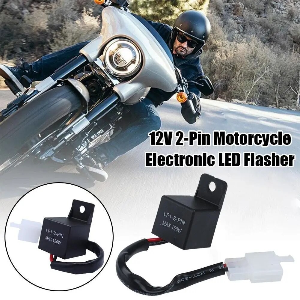 New 12V 2-Pin Motorcycle Electronic LED Flasher Relay 2 Pin Electronic ...
