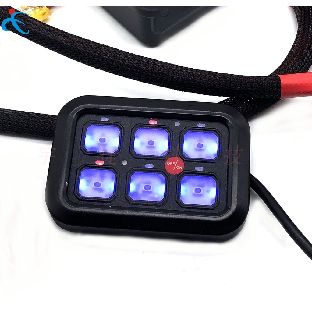 24V DC12V 6 Gang Automotive Light ON OFF Circuit control Box Button ...