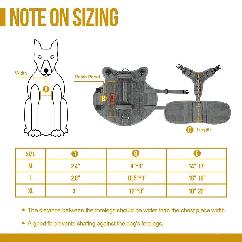 X DESTROYER K9 Harness 3 Handled Heavy Duty Dog Vest With