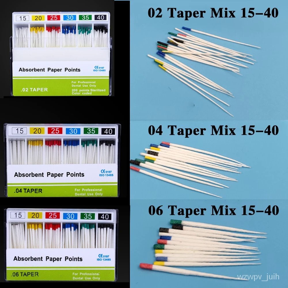 200 pcs / box Absorbent Paper Points for Dental Use 100% pure cotton ...