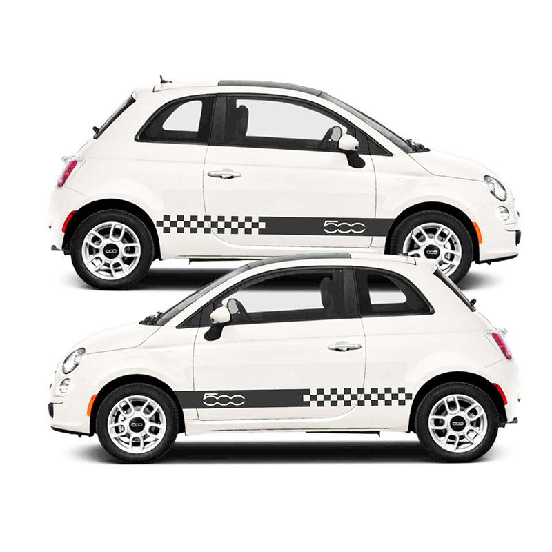 Racing checker lattice Grid Lower Bed Side Body Stripe Skirt Line Wrap ...
