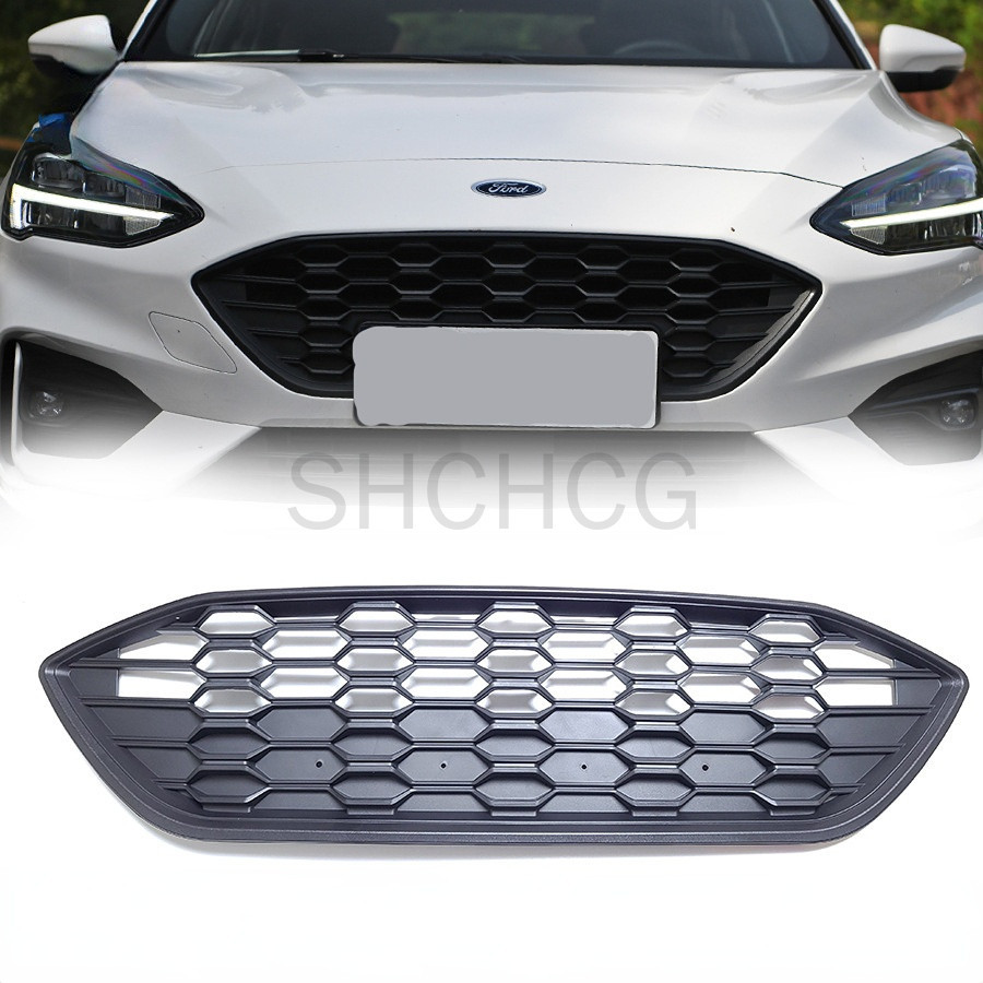 ☮Car Front Racing Billet Upper&Lower Bumper Grille Facelift Grill For Ford Focus ST STLine 2019