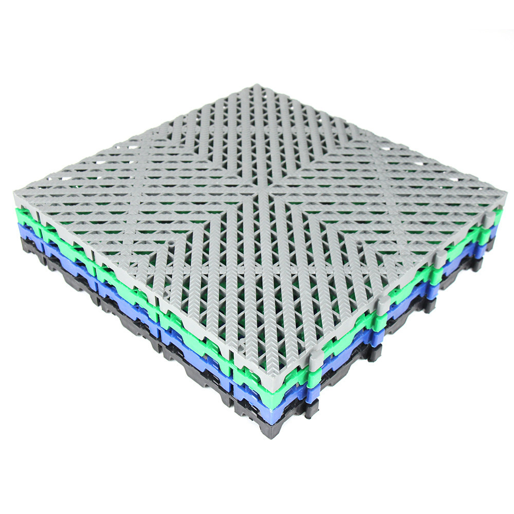 40x40x2 Custom Anti Slip PP Interlocking Garage Floor Tile, Car Wash