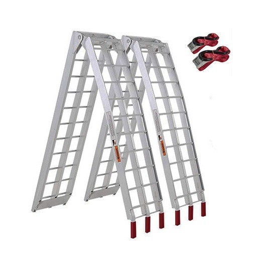 750lbs Heavy Duty dock folding loading Ramp Portable Aluminum ...