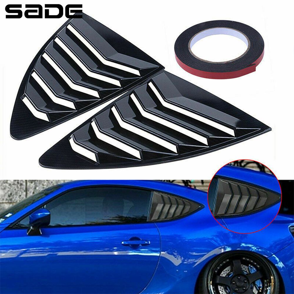 2 pcs Rear Quarter Window Louvers Spoiler Panel For Scion FRS For ...