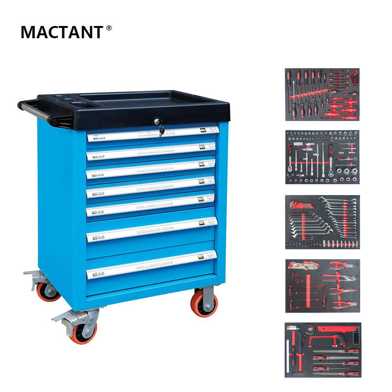 196pcs Tools Kit Car Fast Repairing Tool Trolley With 7 Drawers Storage ...