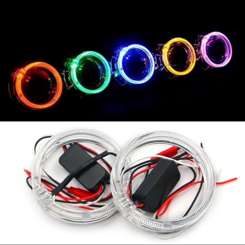 LED Light Guide OpticAngel Eyes DRL HaloRings for Car Headlight Daytime ...