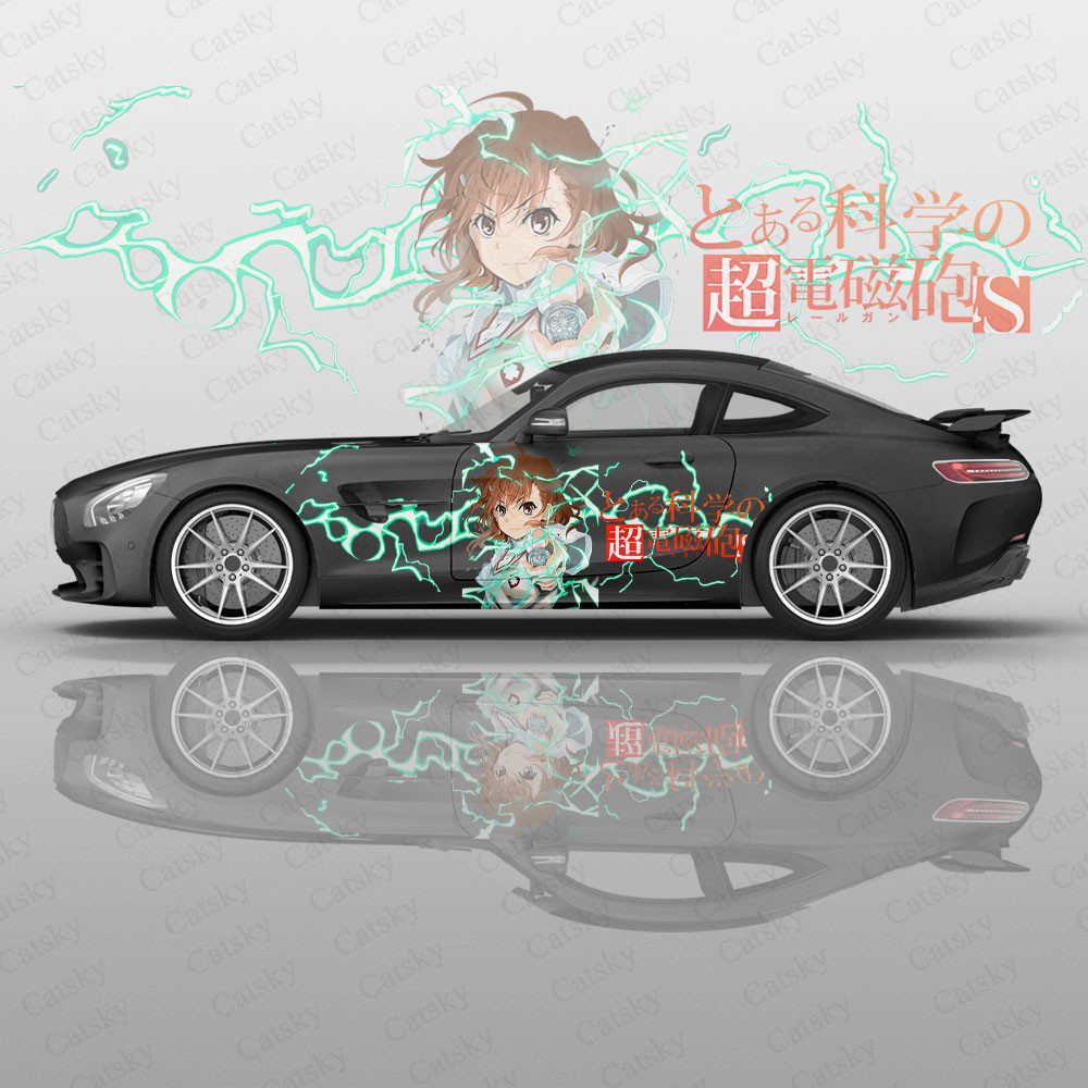 Anime Girl Misaka Mikoto Car Wrap Protect Stickers Car Decal Creative ...