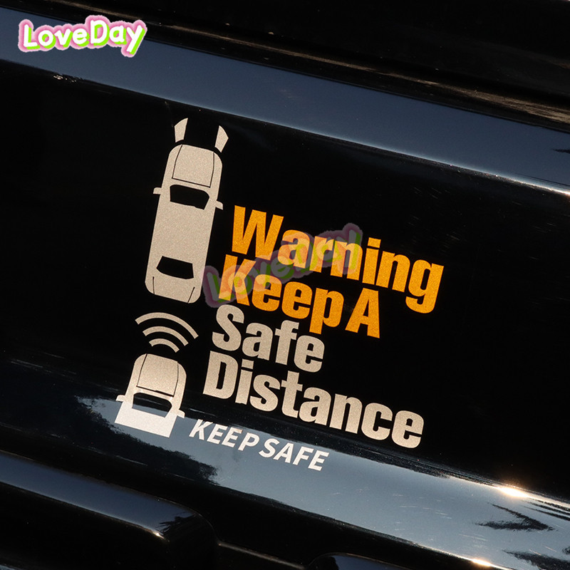 Keep Distance Creative Car Sticker Keep Safe Follow Distance Warning ...
