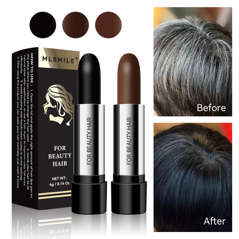 One-Time Hair Dye Temporary Gray Root Coverage Hair Color Modify Cream ...