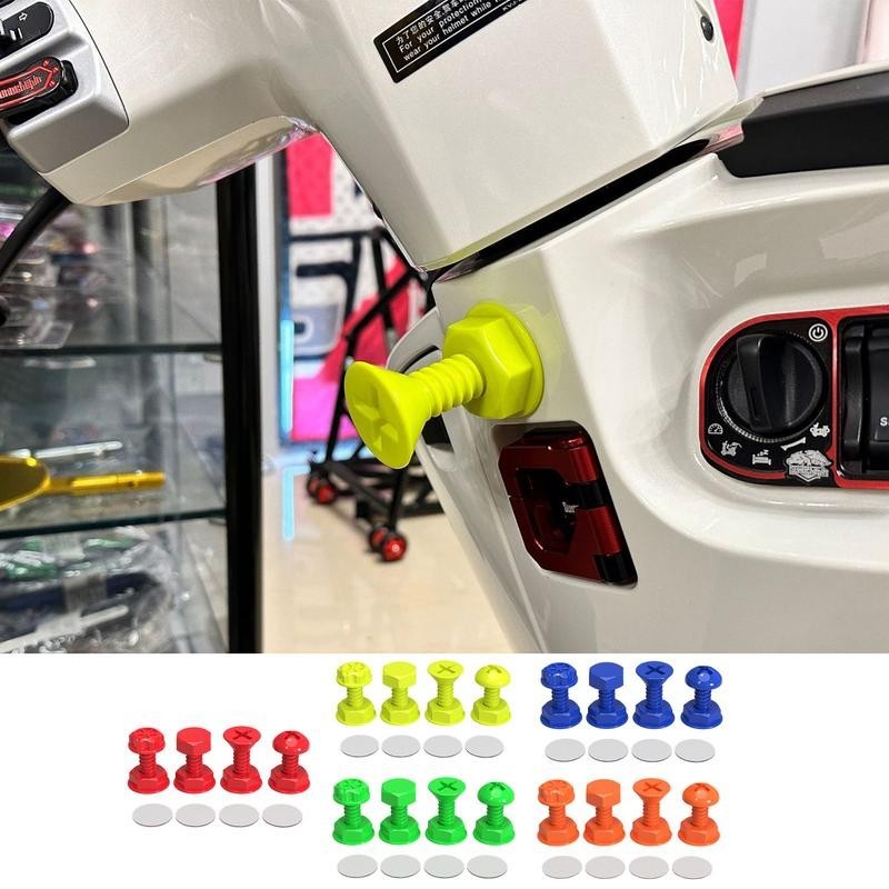 ⚕4pc/Set Motorcycle Modification Accessories Motorcycle Screw Nut Bolt ...