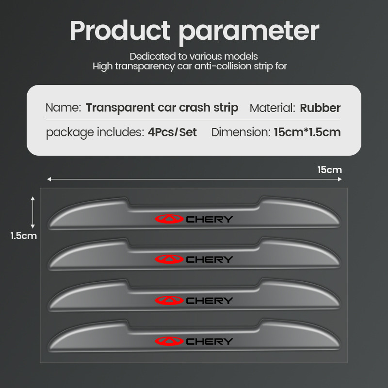 Transparent Car Door Edge Guard Anti-Collision Strips Rubber Protect ...