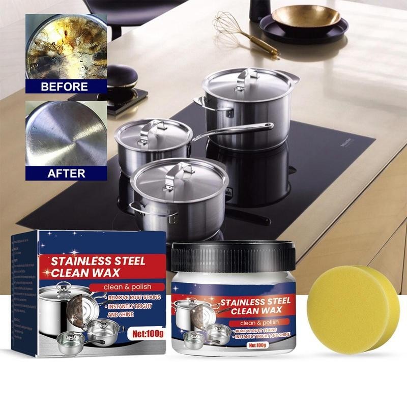 Stainless Steel Pan Cleaning Paste Kitchen Pot Cleaner Pan Bottom ...