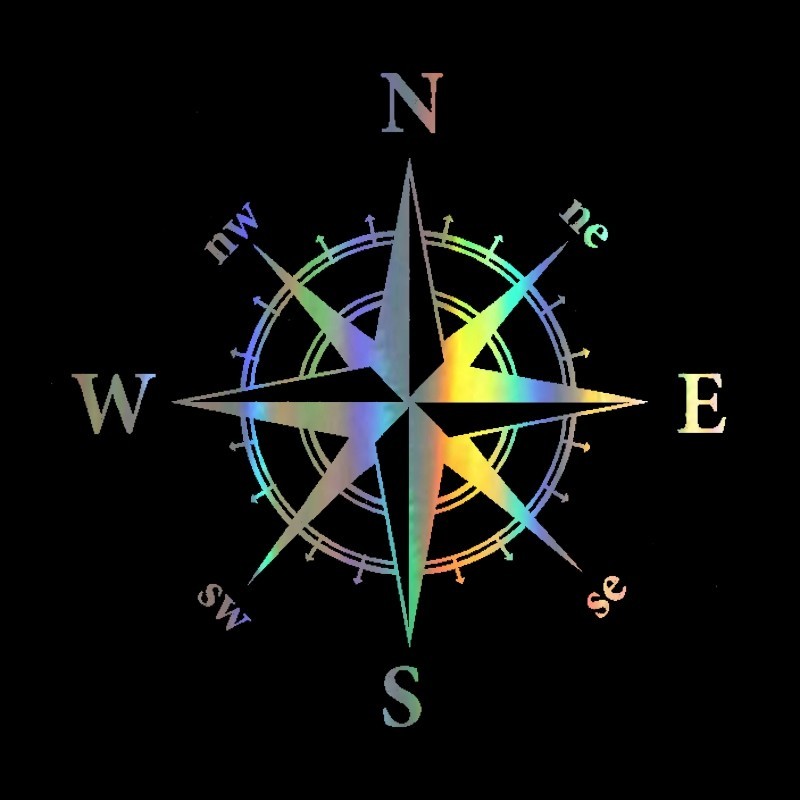 Car Stickers NSWE Compass Stickers Funny Vinyl for Mitsubishi Asx ...