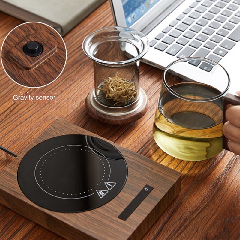 ☮Coffee Milk Tea Heating Pad Cup Heater Mug Warmer Hot Tea Makers Automatic Warmer Coaster US Pl