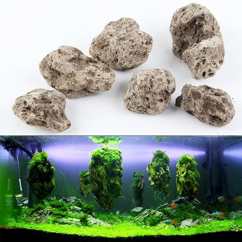 3pcs/lot Avatar Floating Real Rocks Aquarium Water Plant fish tank ...
