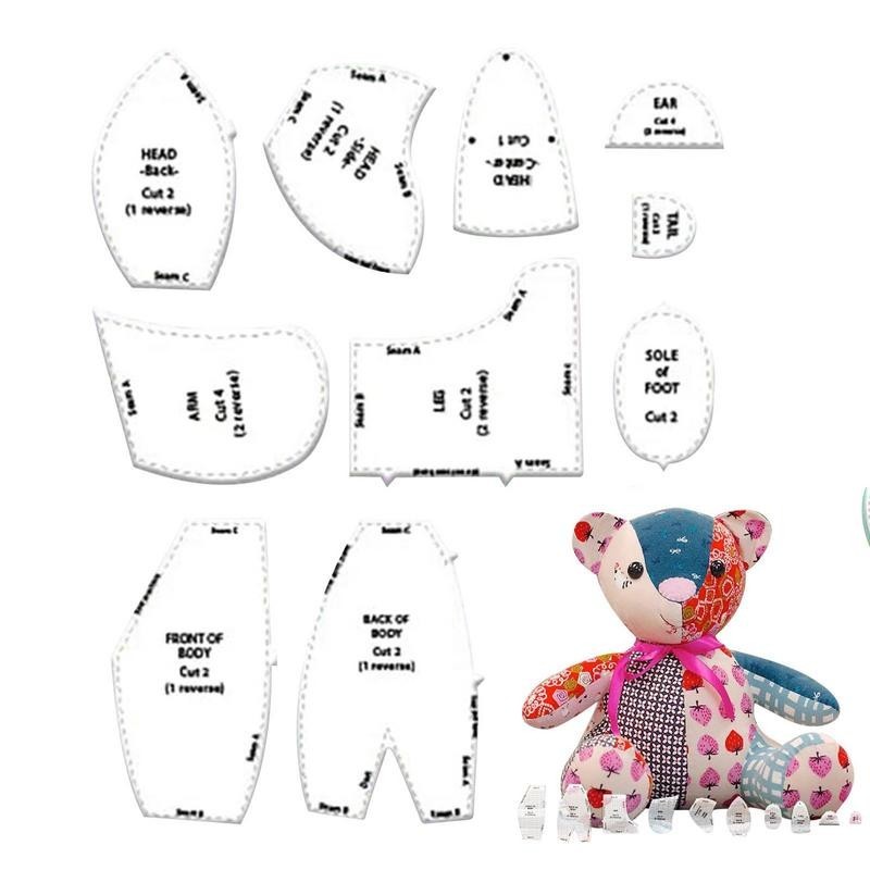 Memory Bear Template Ruler with Instructions Sewing Ruler Template ...