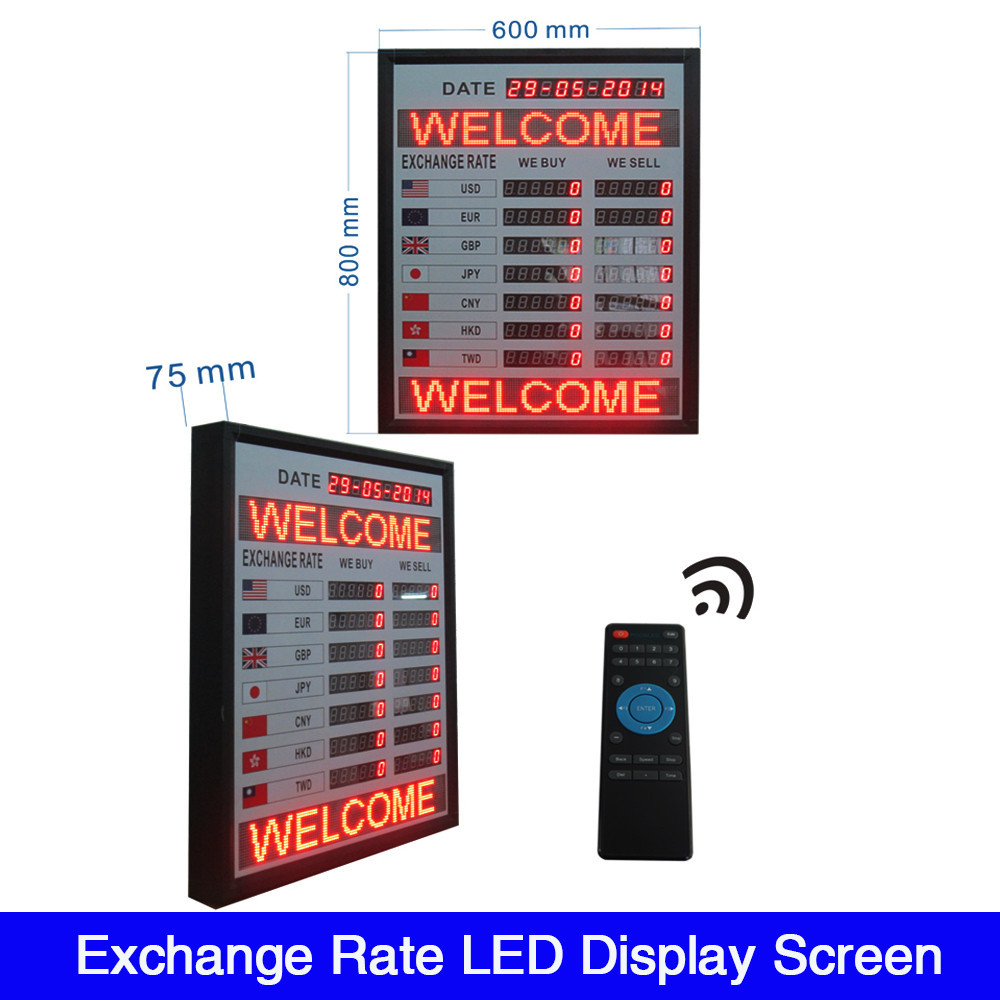 10'inch Hot Sale Electronic Currency financial Rate Display LED Sign ...