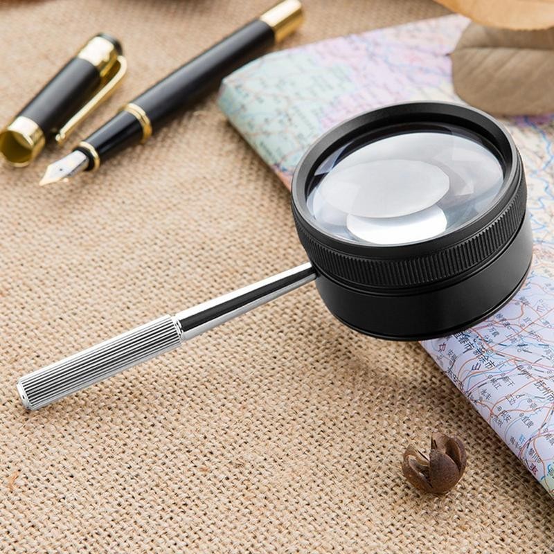 35X Magnifying Glass Pocket Top Handheld Reading Magnifier Hand Held ...