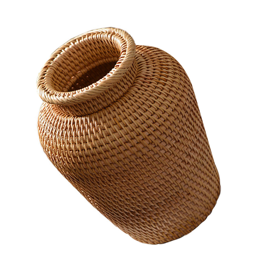 Desktop Flower Pot Rattan Weaving Ornamental Plant Small Plant Flower ...