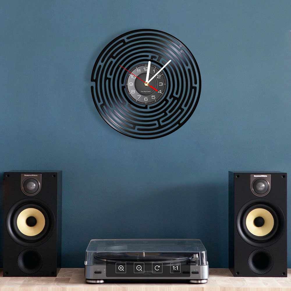 Abstract Labyrinth Minimalist Wall Clock Decorating Articles Around The ...