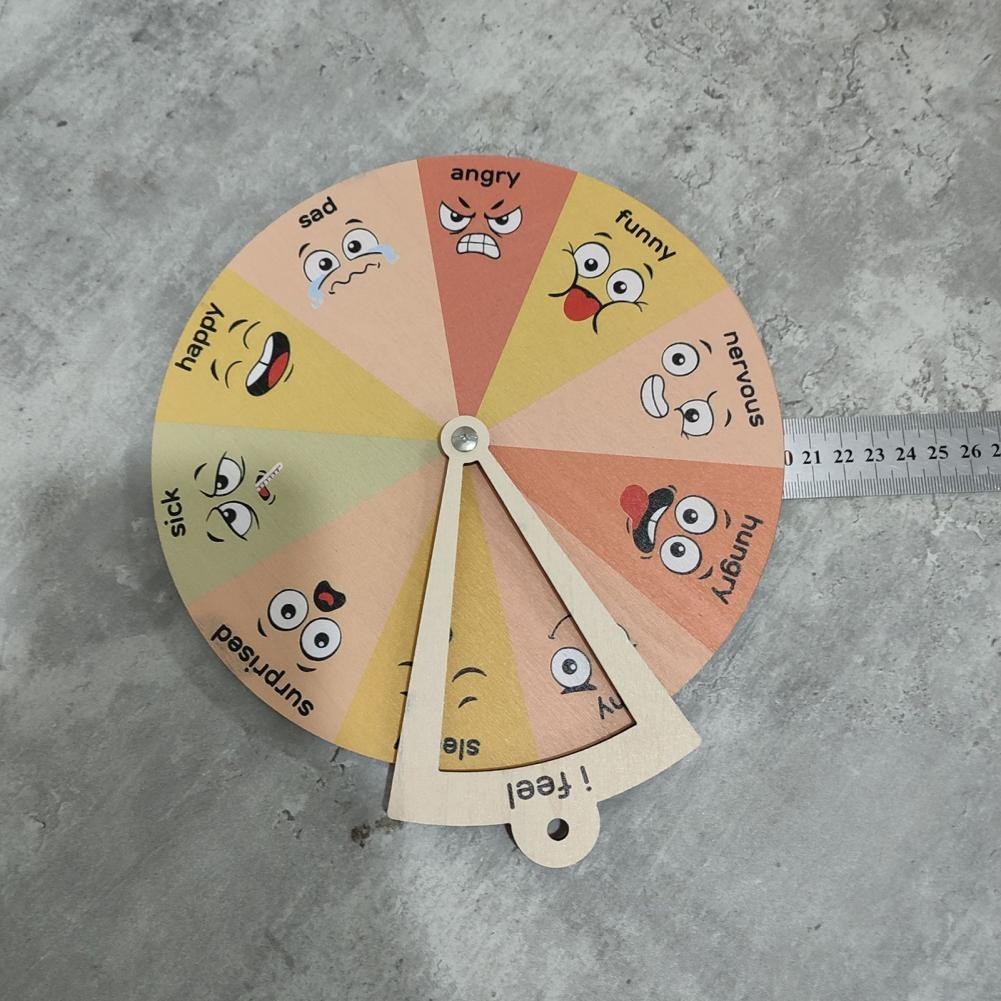 Feelings Wheel Classroom Decor Wooden Emotion Regulation Spinner for ...