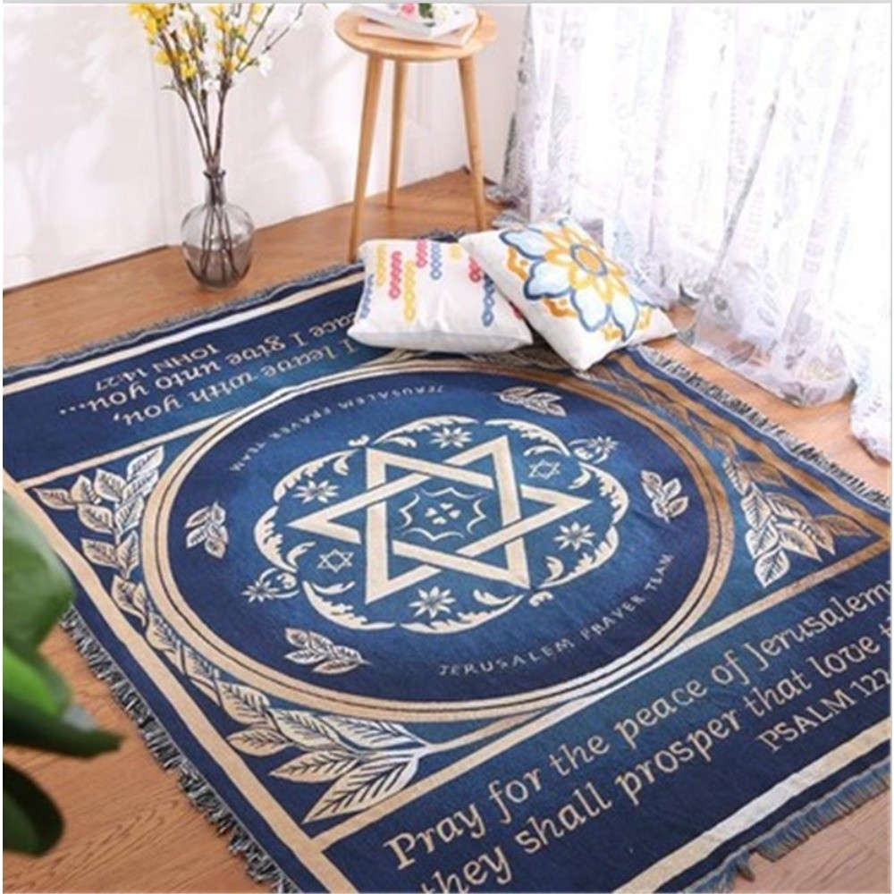☭Jewish prayer tapestry, Israel Knitted fringe thread Sofa background ...