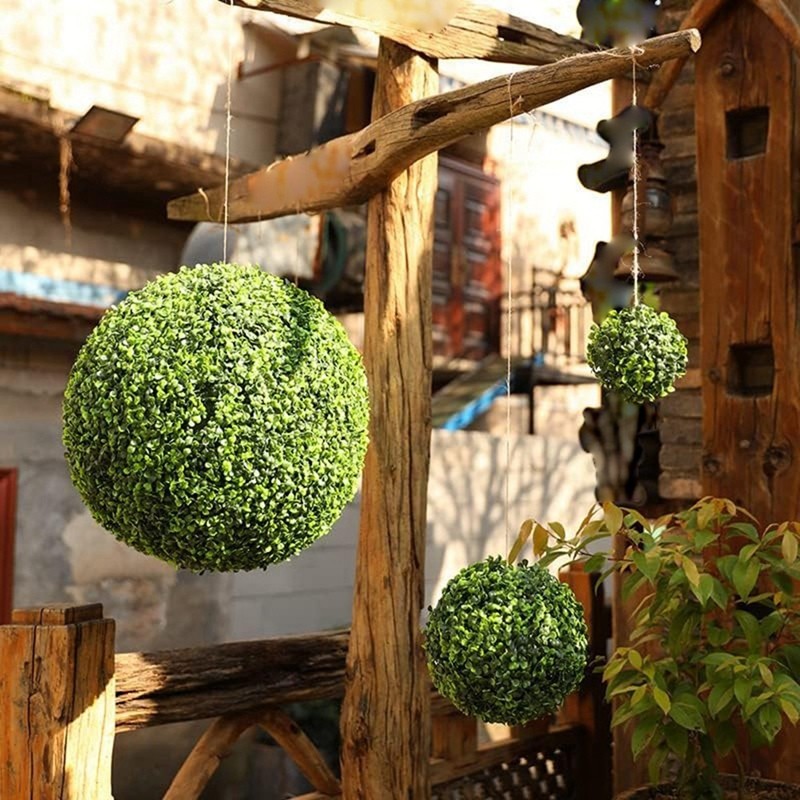 유Artificial Plant Topiary Ball,Hanging Faux Plants Balls,Garden Spheres