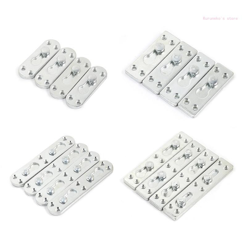 4 Pair Wood Bed Hinge Connectors Securely Join Your Bed Frames & Rails ...