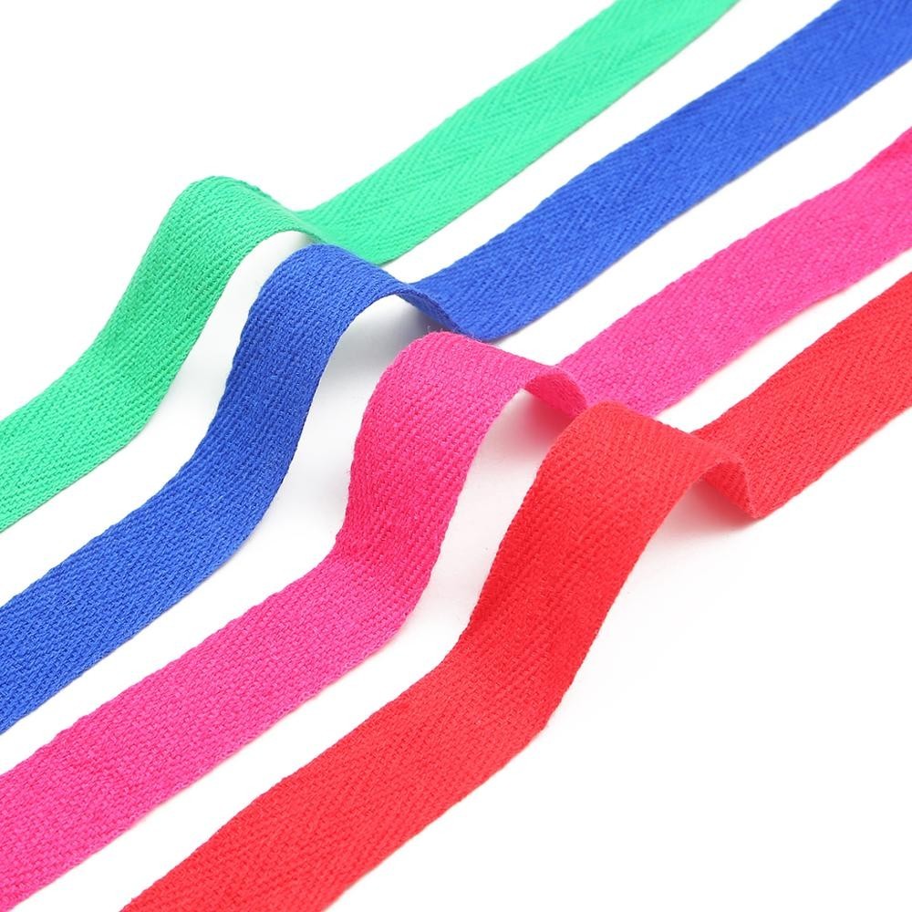 5Yard 2cm Multi Color Herringbone Grosgrain Ribbons 100% Cotton Woven ...