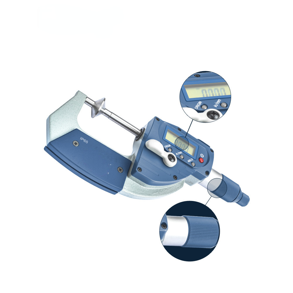 웃Common Normal Line Digimatic Micrometer Gear Coiled Hair Electronic ...