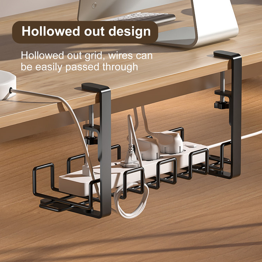 유Under Table Storage Rack Cable Management Tray Desk Bottom Socket ...