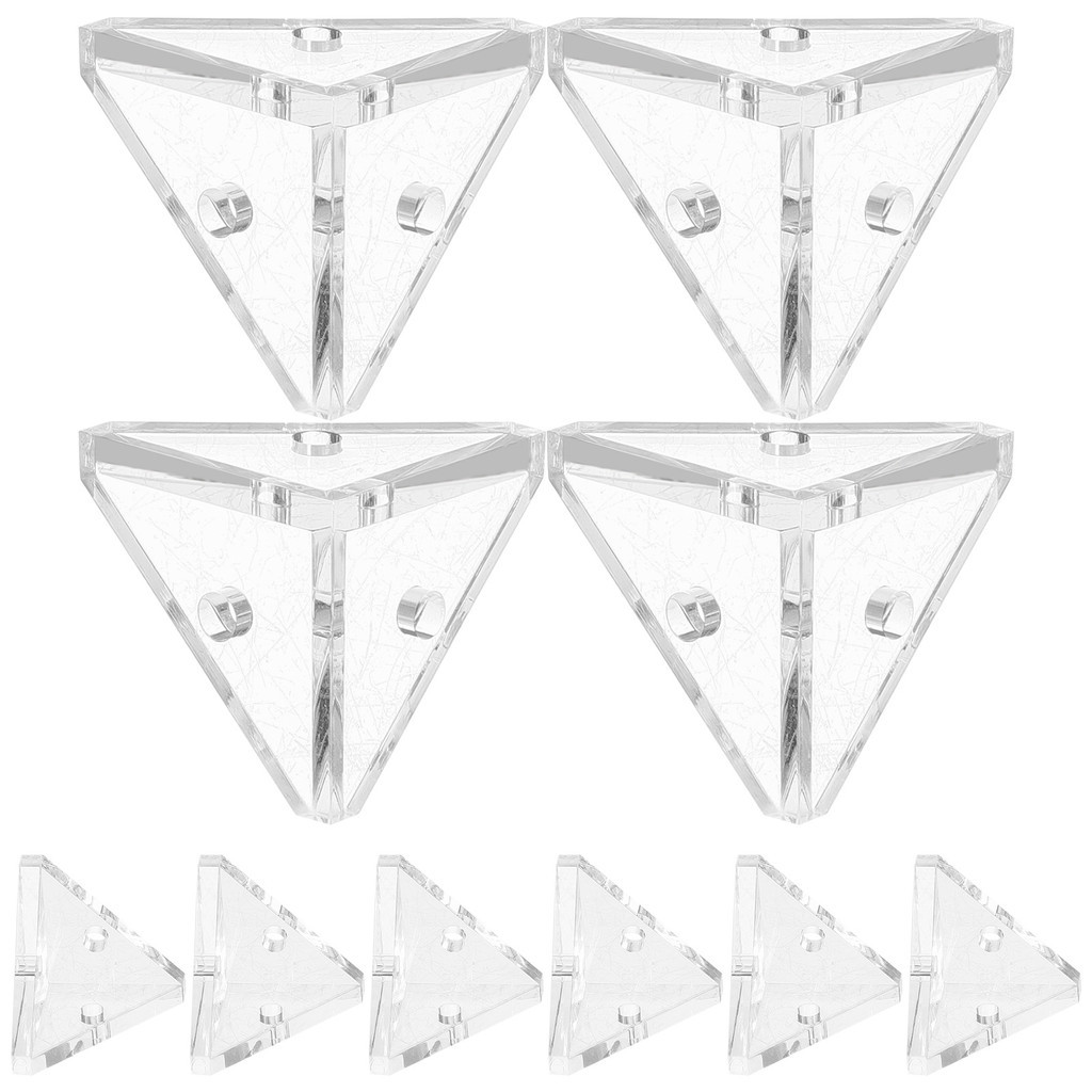 Acrylic Display Case Connectors Corner Brackets Triangle Corner Braces ...