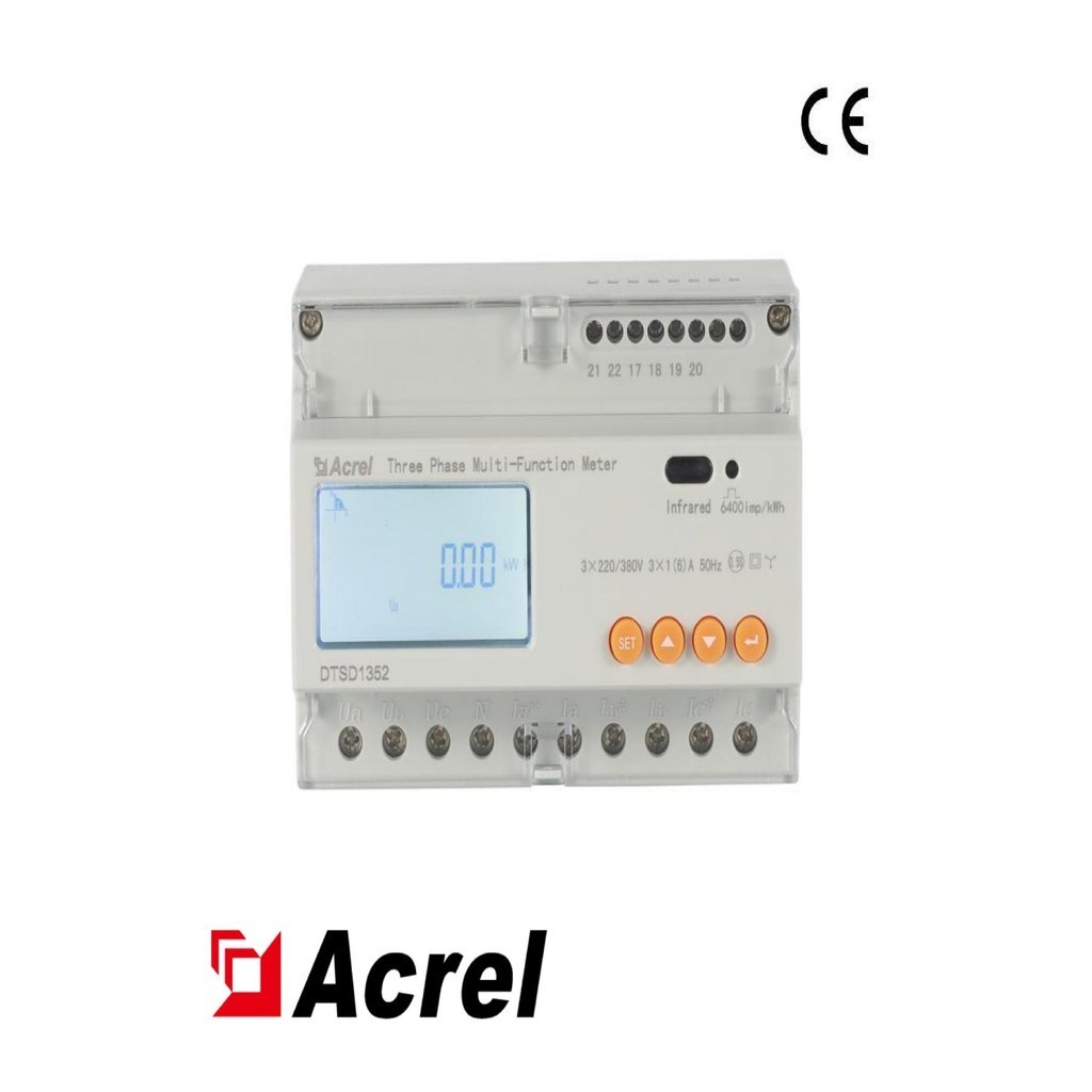Acrel SOLAR plane meter DTSD1352 80A 3 phase energy meter solar PV ...