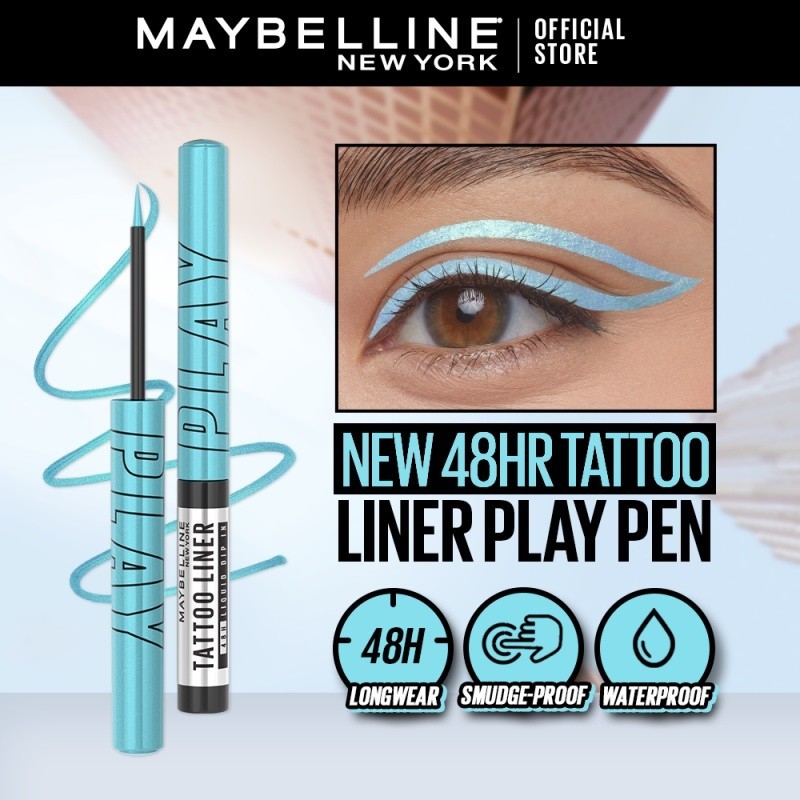 Maybelline Tattoo Liner Play Colored Liquid Eyeliner Waterproof Smudge Proof Eye Liner 4493